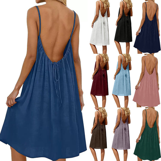 Robe dos-nu moulante femme TILLHA PARIS bretelles fines